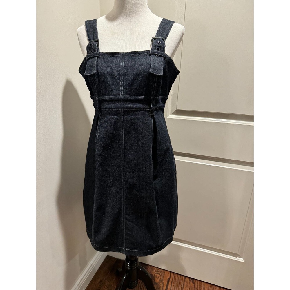 Plein Sud Jeanius Denim Jumper Dress Dark Wash Sz Fr 42/US 10 NWOT